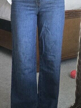 Classic Wide-Leg Women’s Jeans in Dark Blue Made By REWASH